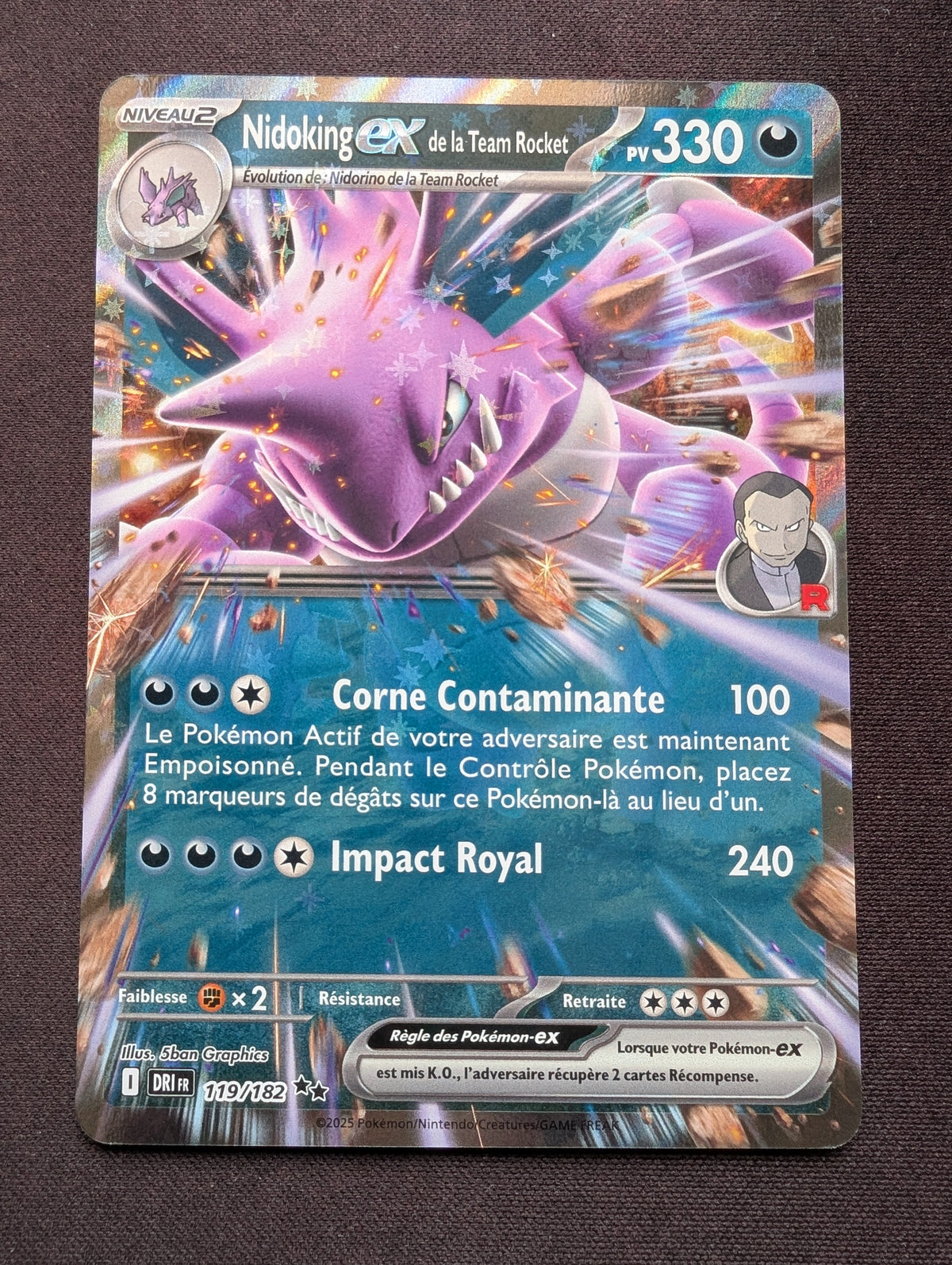Nidoking ex de la Team Rocket 119/182 DRI #CL-B33