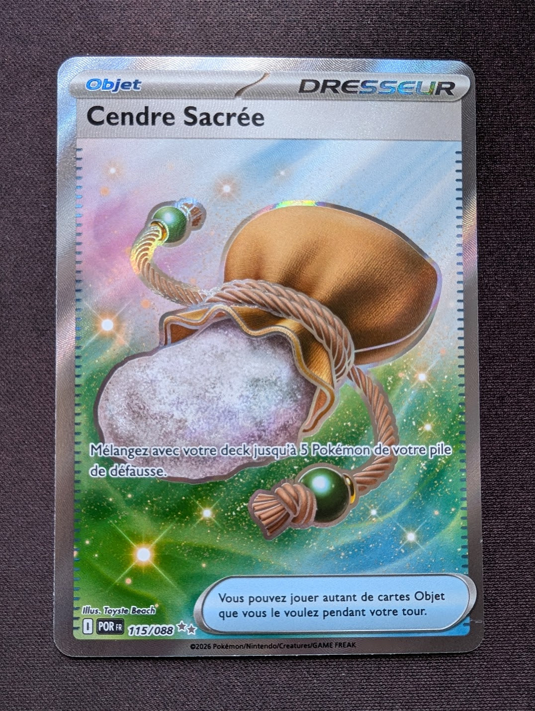 Cendre Sacrée dresseur 115/088 POR #CL-A19