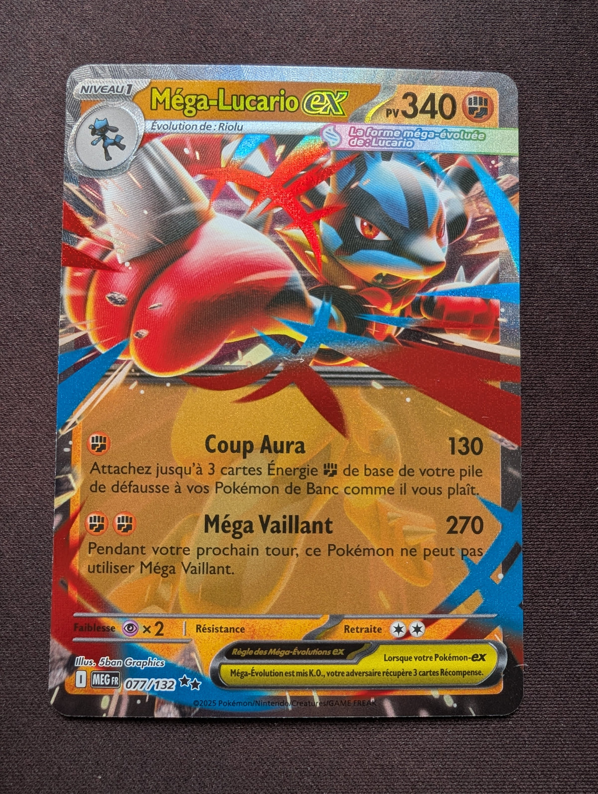 Méga-Lucario ex 077/132 MEG #CL-A76