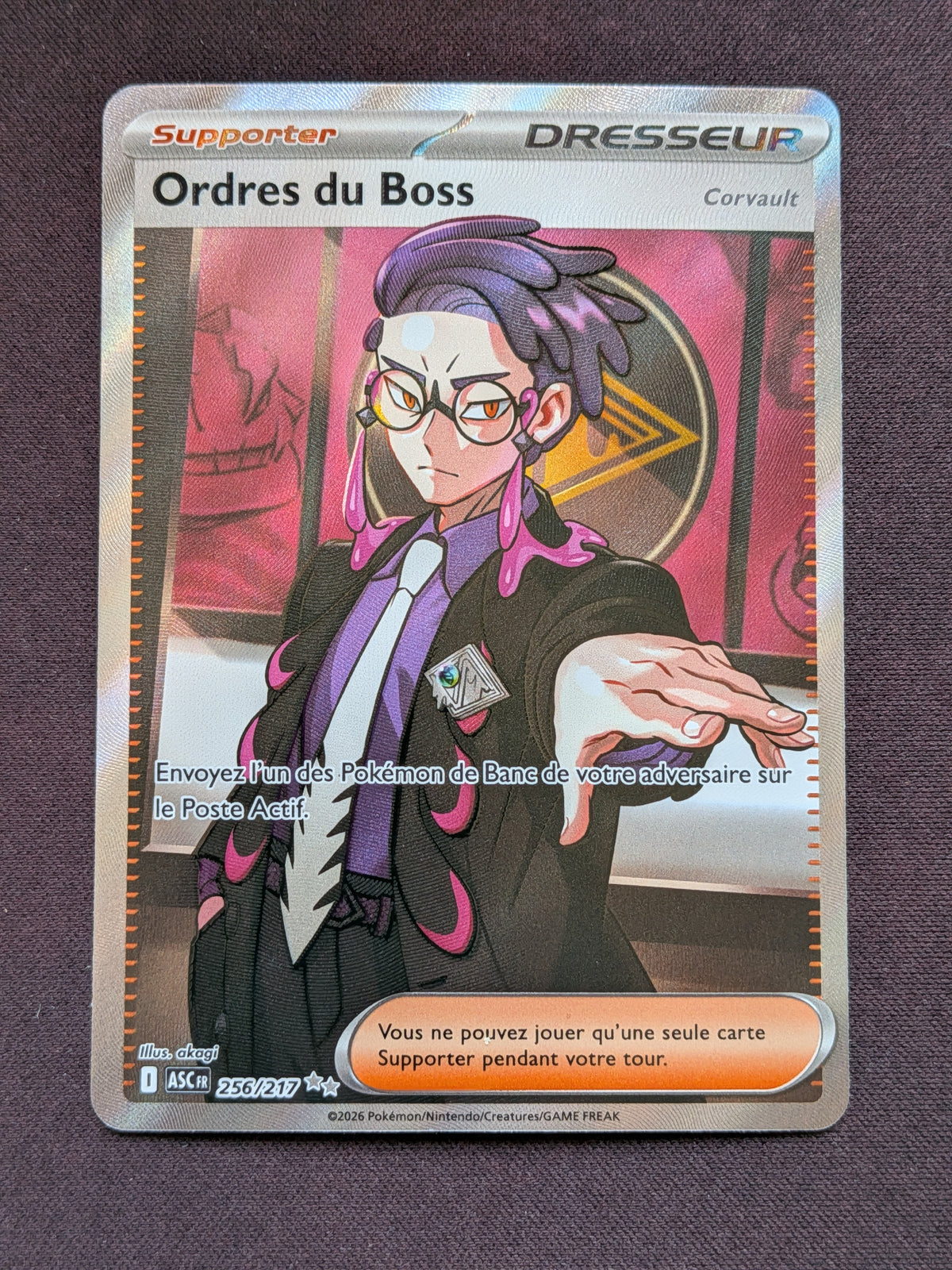 Ordres du Boss Corvault dresseur 256/217 ASC #CL-E10