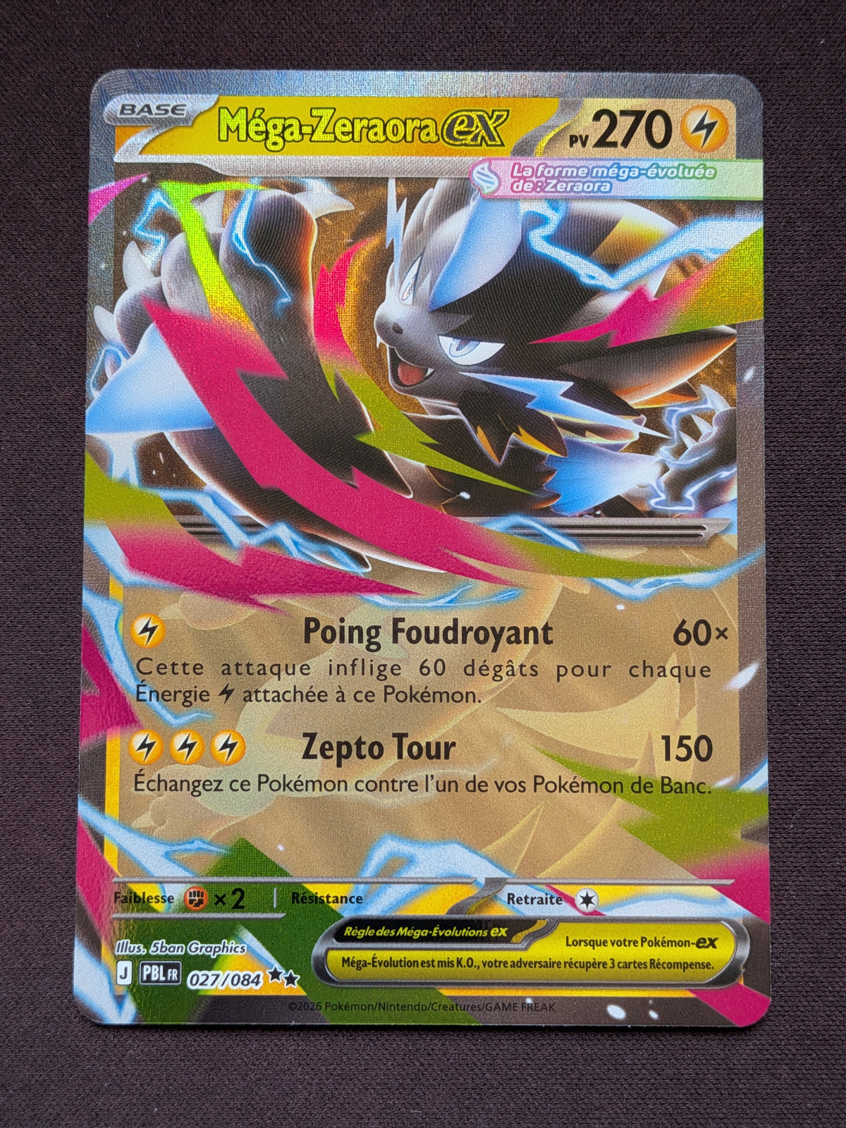 Méga-Zeraora ex 027/084 PBL #CL-16-5