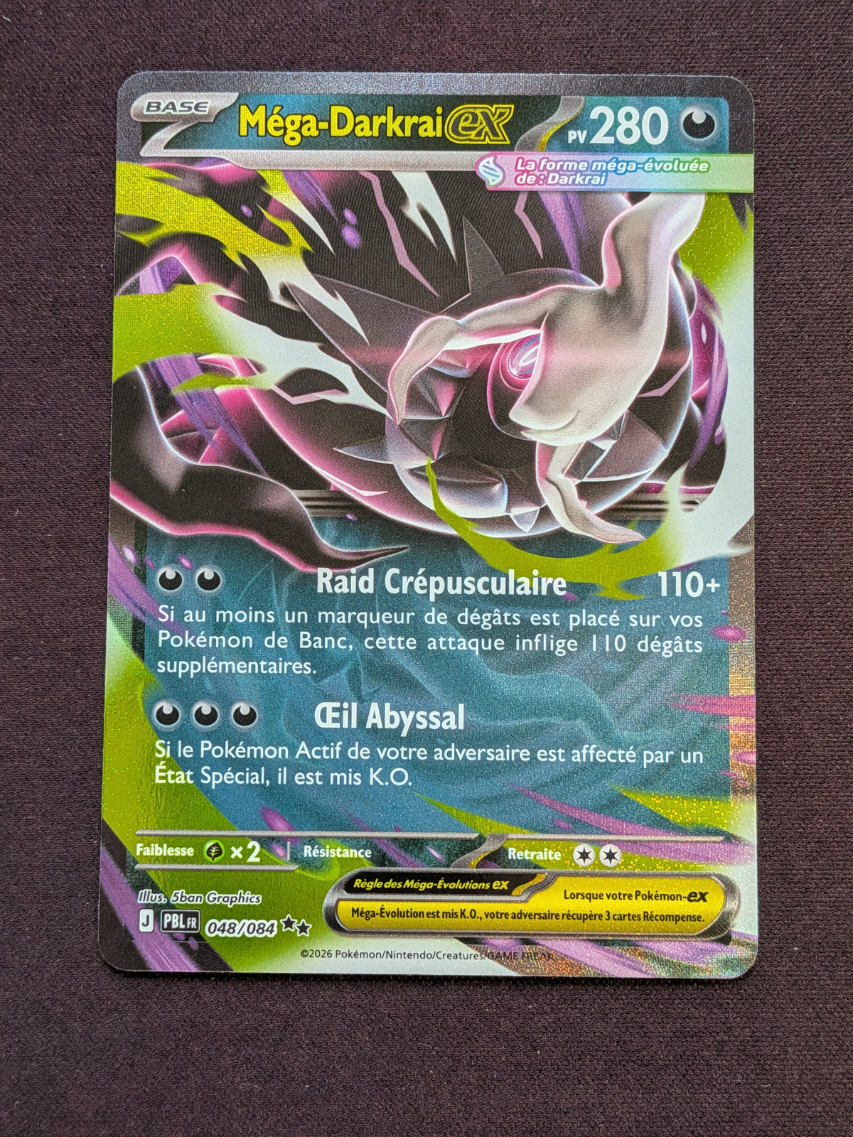 Méga-Darkrai ex 048/084 PBL #CL-B26