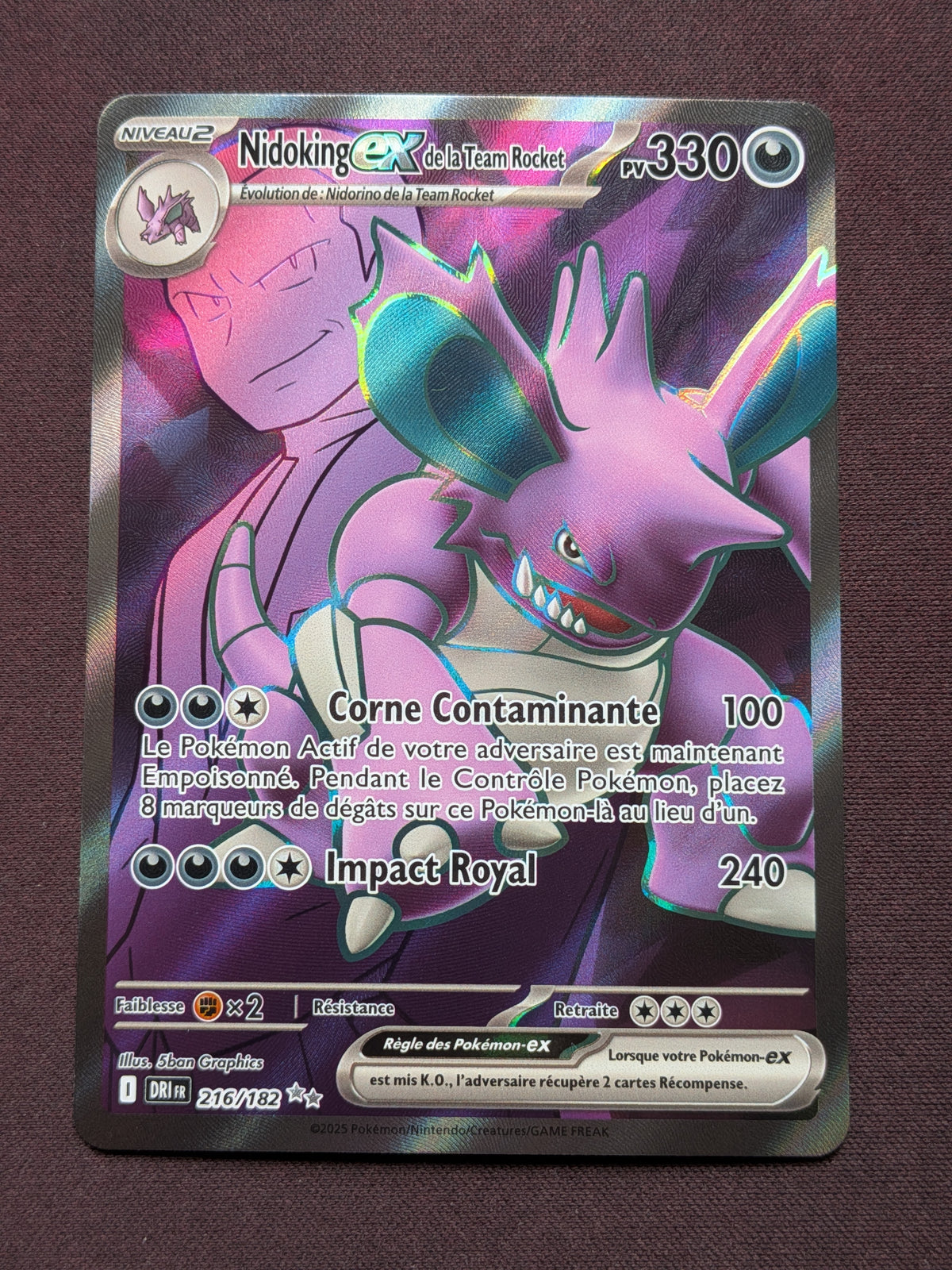 Nidoking ex de la Team Rocket 216/182 DRI #CL-A29