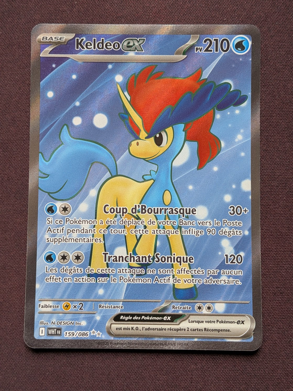 Keldeo ex 159/086 WHT #CL-9-6