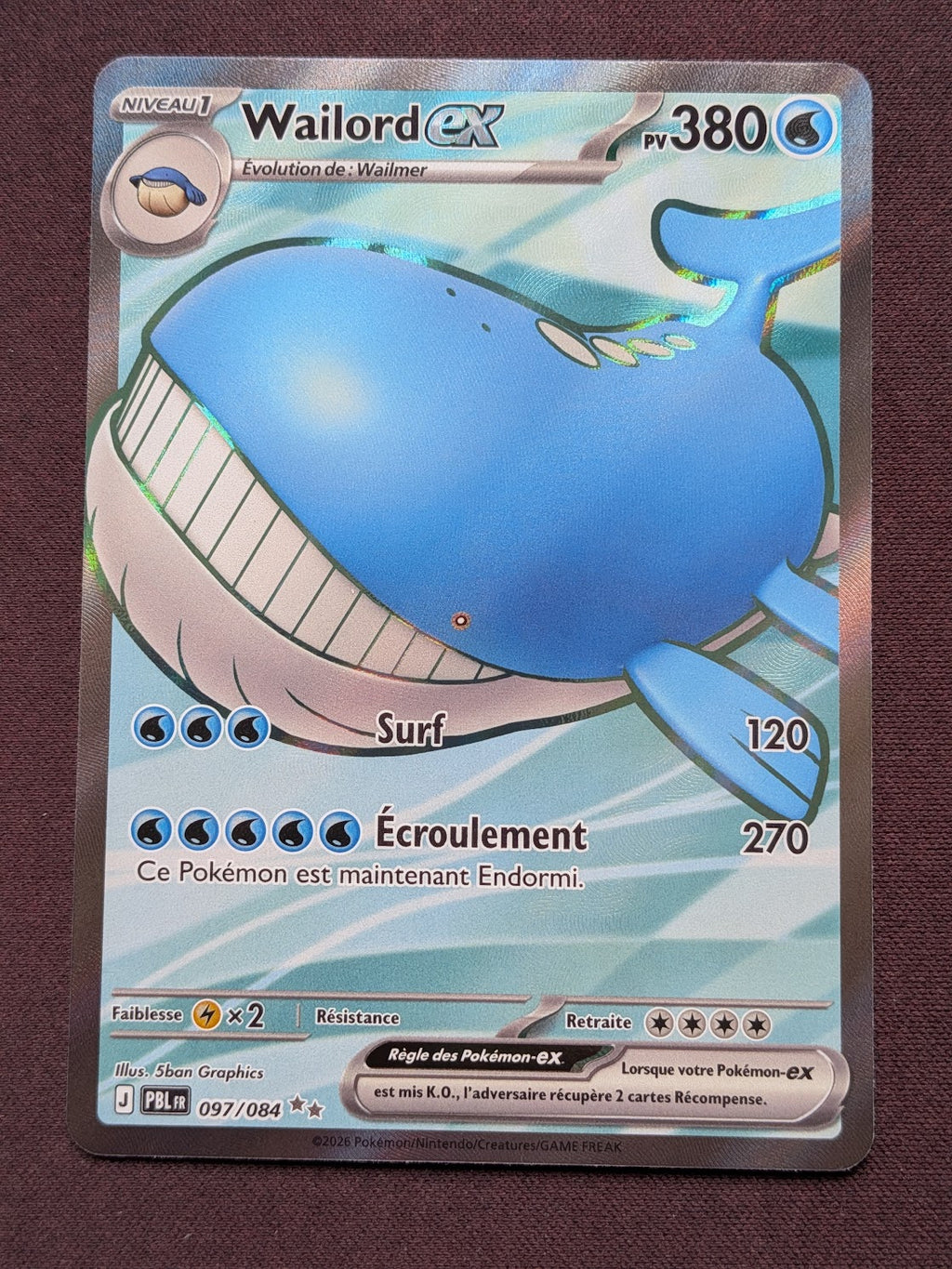 Wailord ex 097/084 PBL #CL-A34