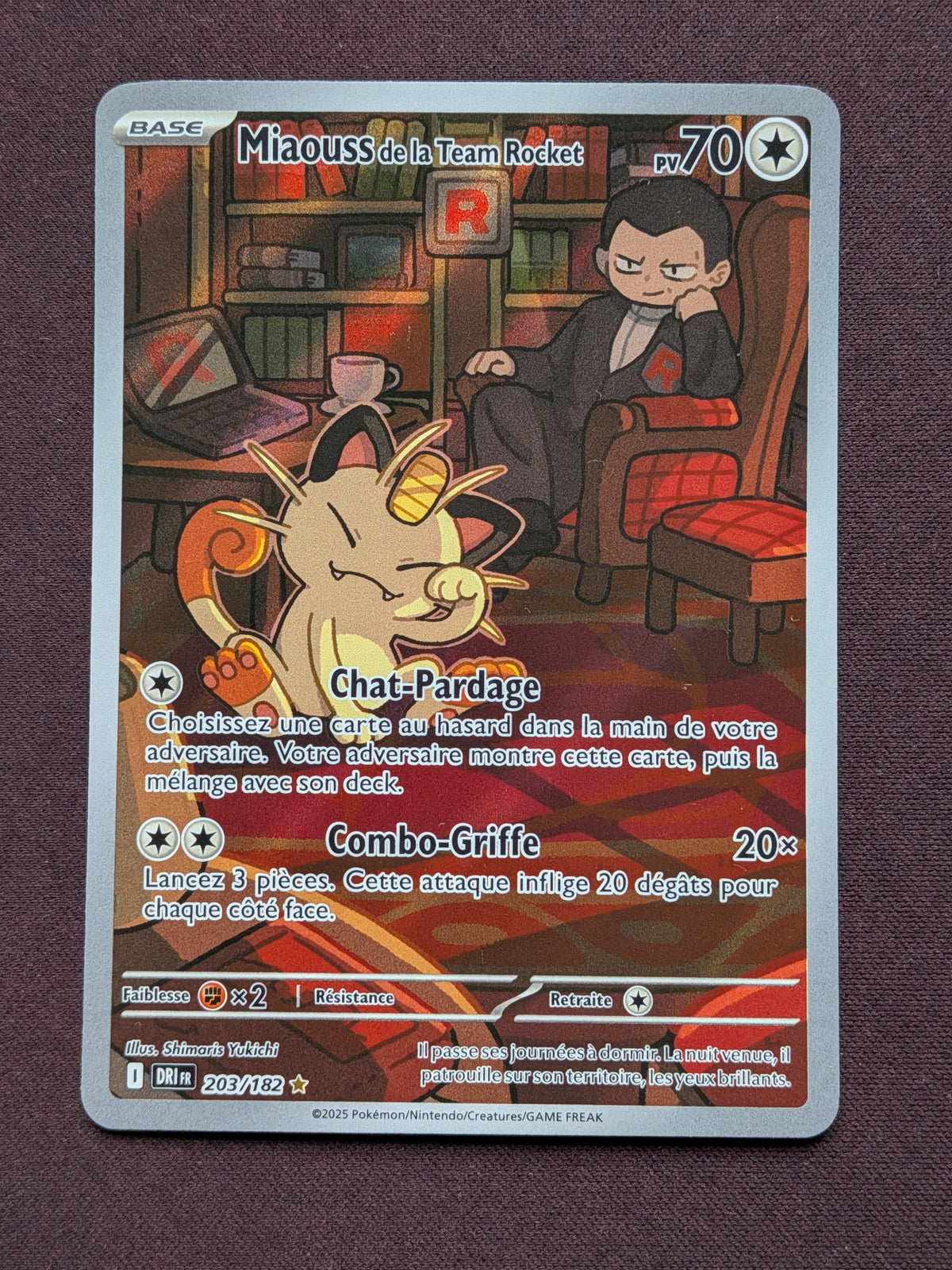 Miaouss de la Team Rocket 203/182 DRI #CL-E10