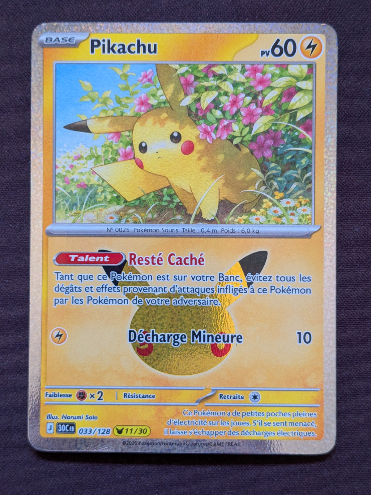 Pikachu 11 033/128 30C #CL-47