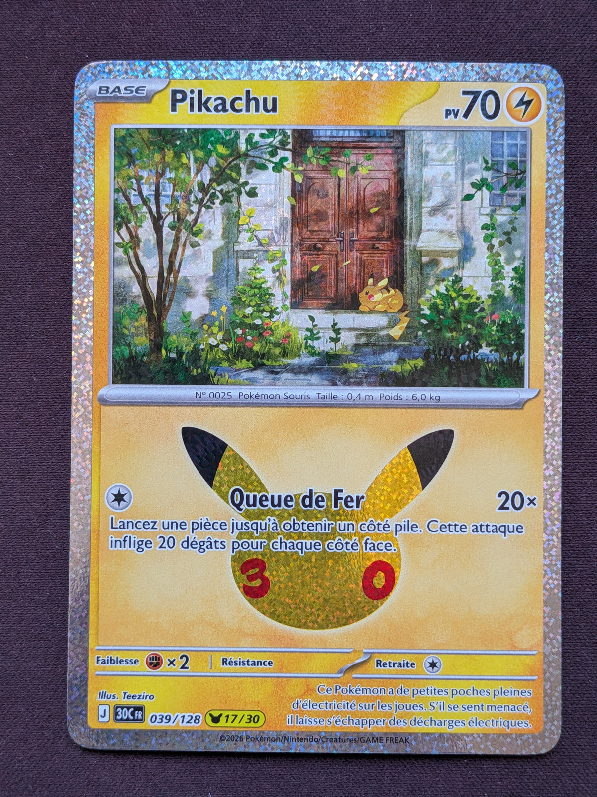Pikachu 17 039/128 30C #CL-B12