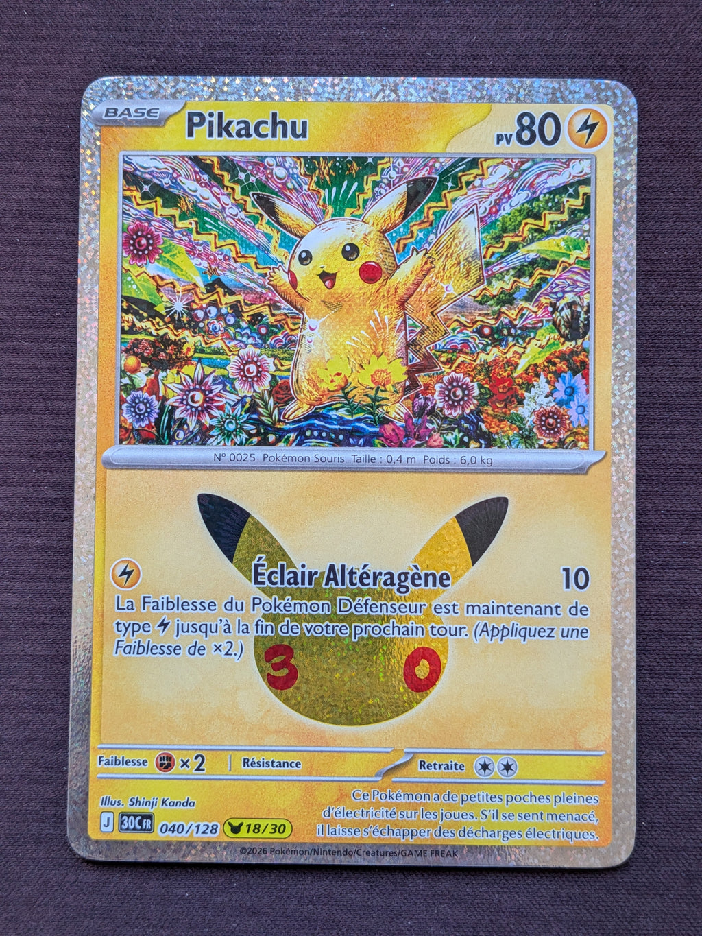 Pikachu 18 040/128 30C #CL-B22