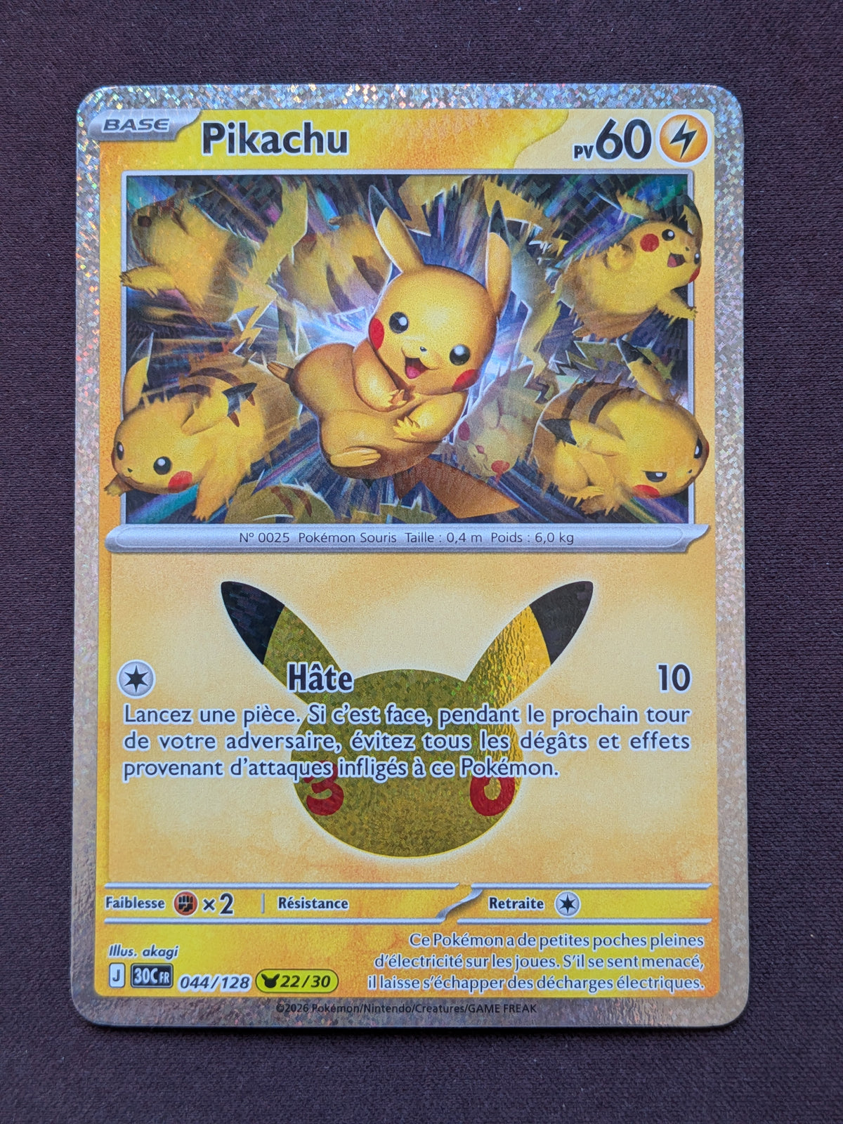Pikachu 22 044/128 30C #CL-A33