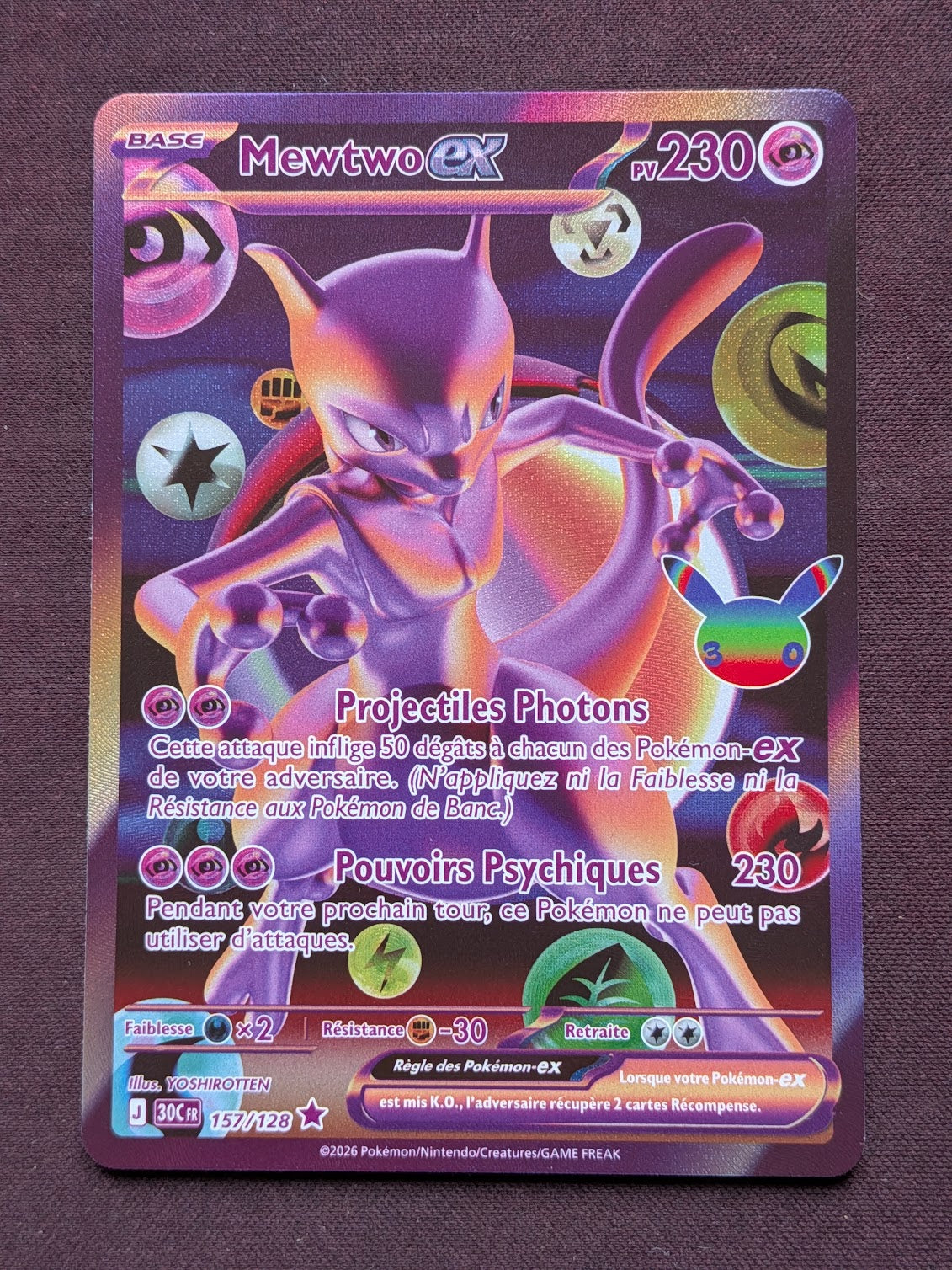 Mewtwo ex 157/128 30C #CL-D18